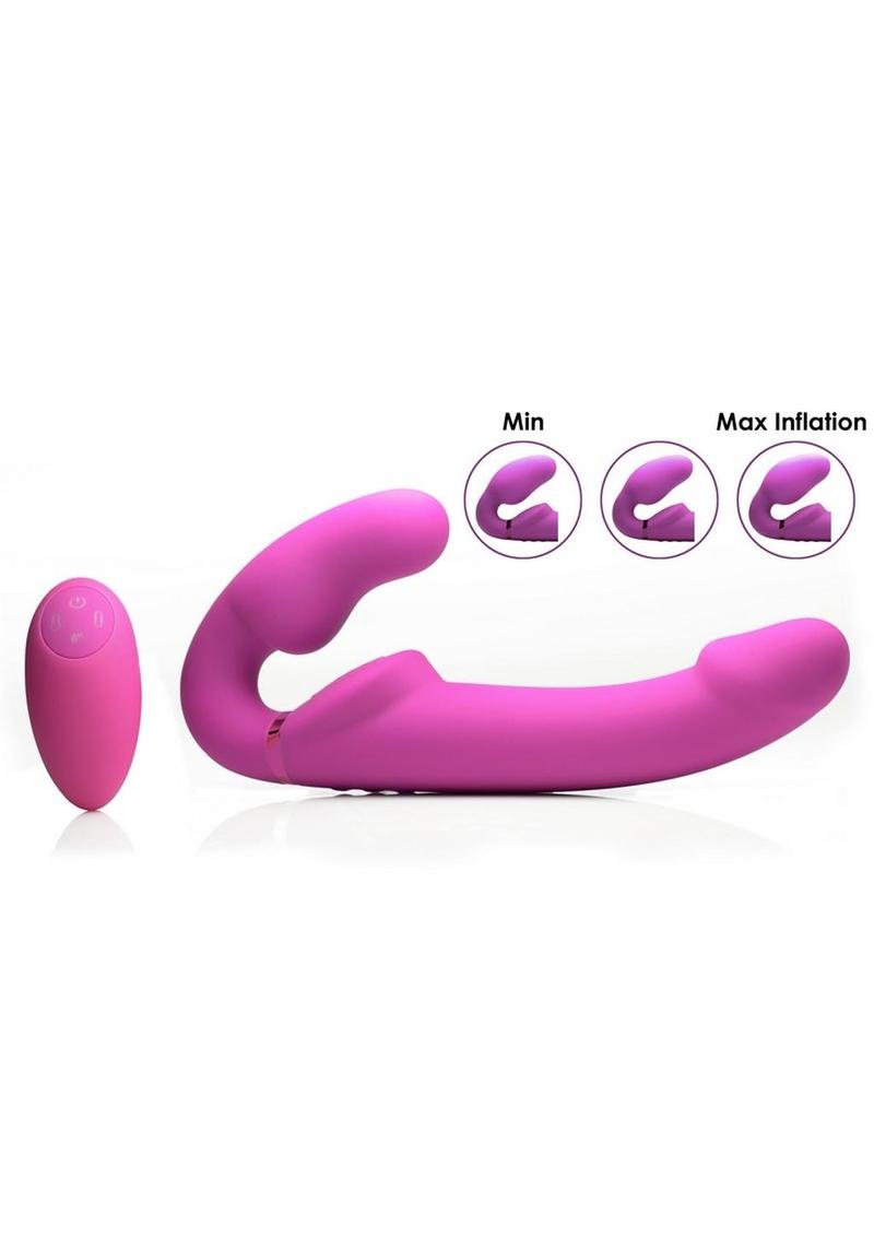 10X Evoke Ergo Fit Inflatable and Vibrating Strapless Strap On