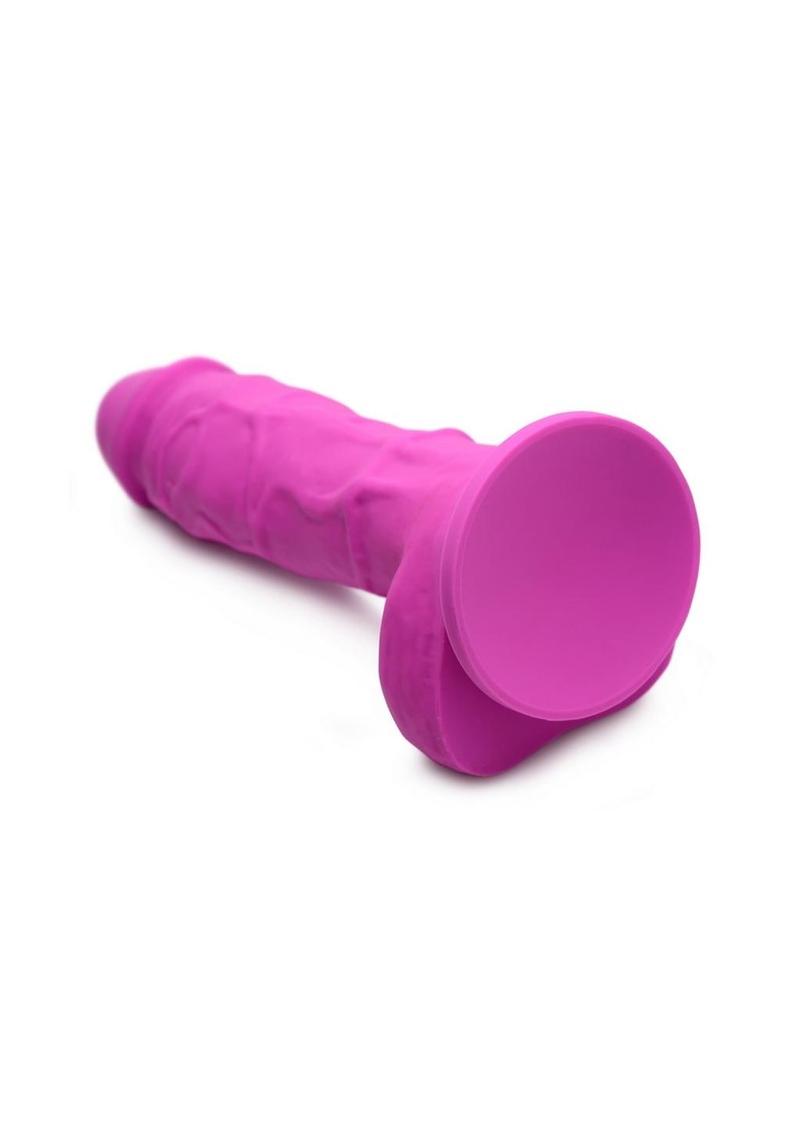 Power Pecker Pink 7 in Silicone Dildo with Balls
