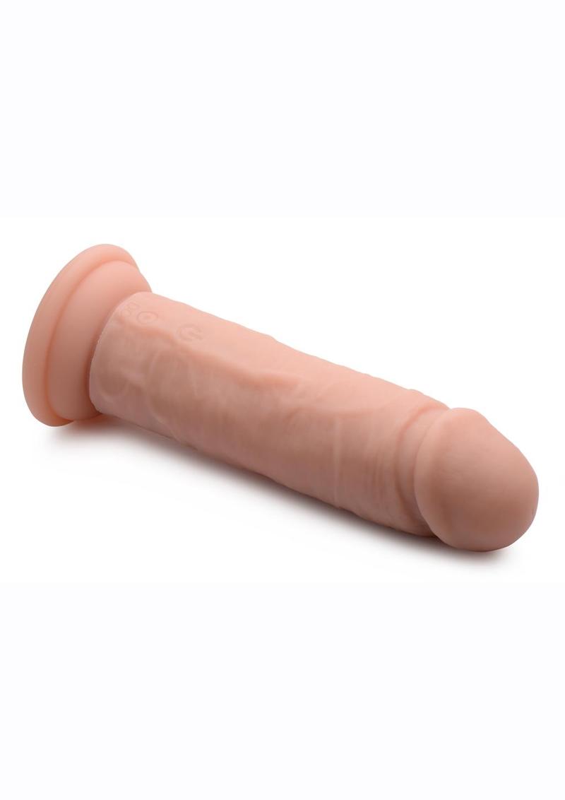 Strap U Power Player 28X Vibrating Rechargeable Silicone Dildo with Remote