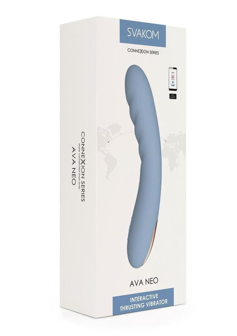 Svakom Ava Neo Interactive Thrusting Silicone Vibrator With Remote