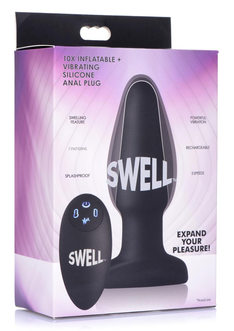 Swell Inflatable Vibrating Anal Plug With Remote Control