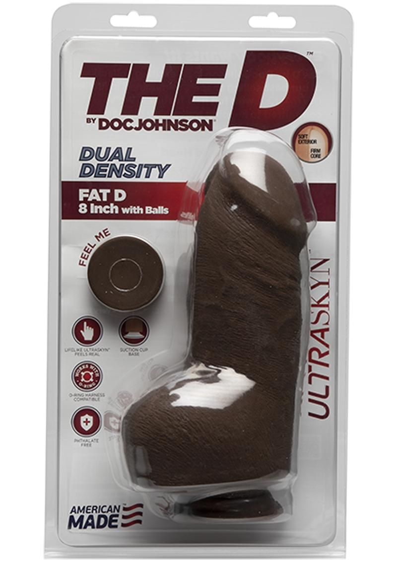 The D by Doc Johnson Fat D 8 Inch Dual Density ULTRASKYN Dildo
