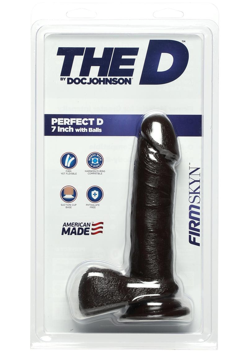 The D Perfect D 7 Inch FirmSKYN Dildo with Balls