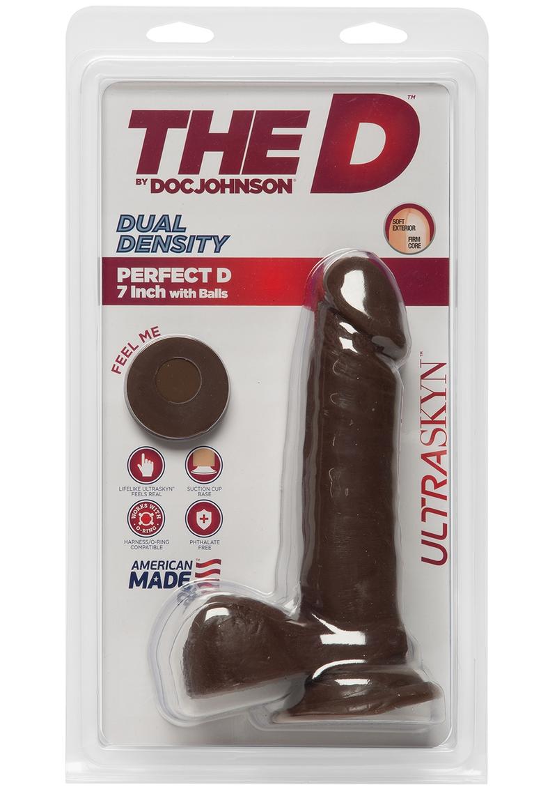 The D Perfect D Dual Density ULTRASKYN Dildo with Balls