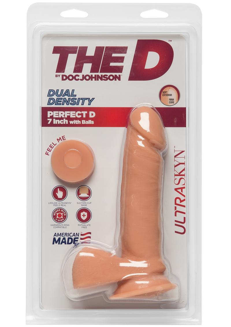 The D Perfect D Dual Density ULTRASKYN Dildo with Balls