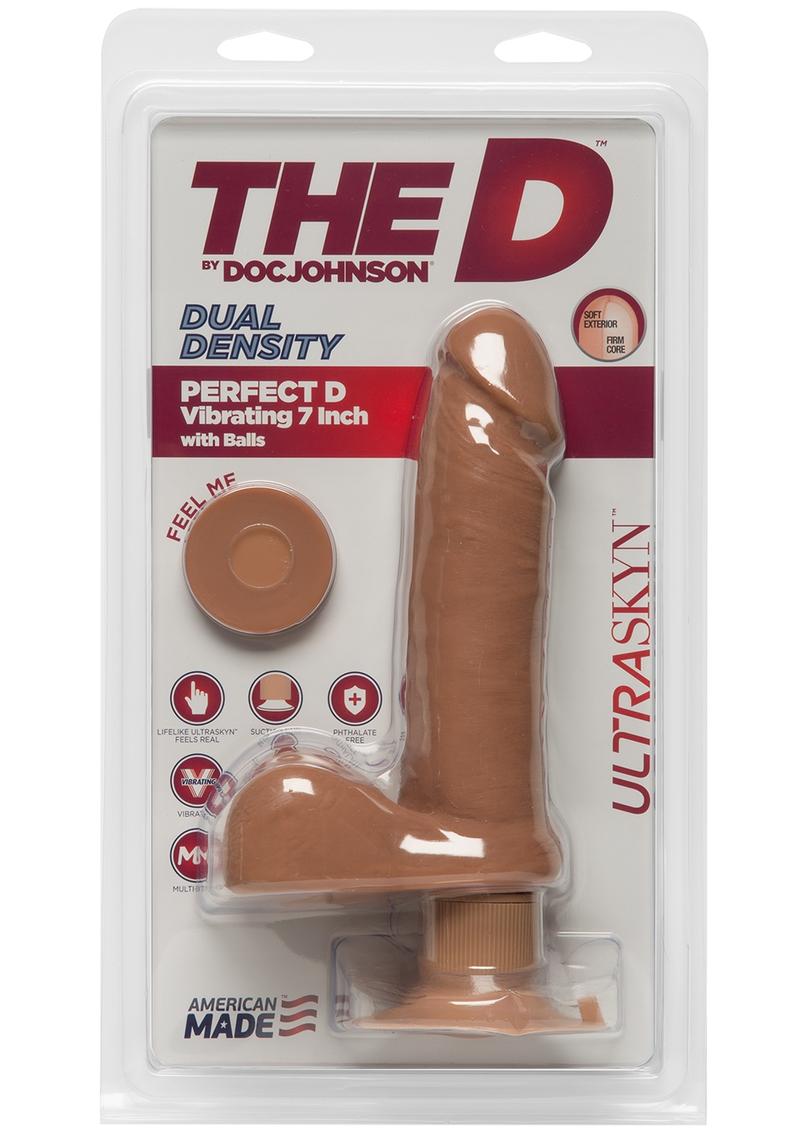 The D Perfect Dual Density Vibrating Dildo With Balls