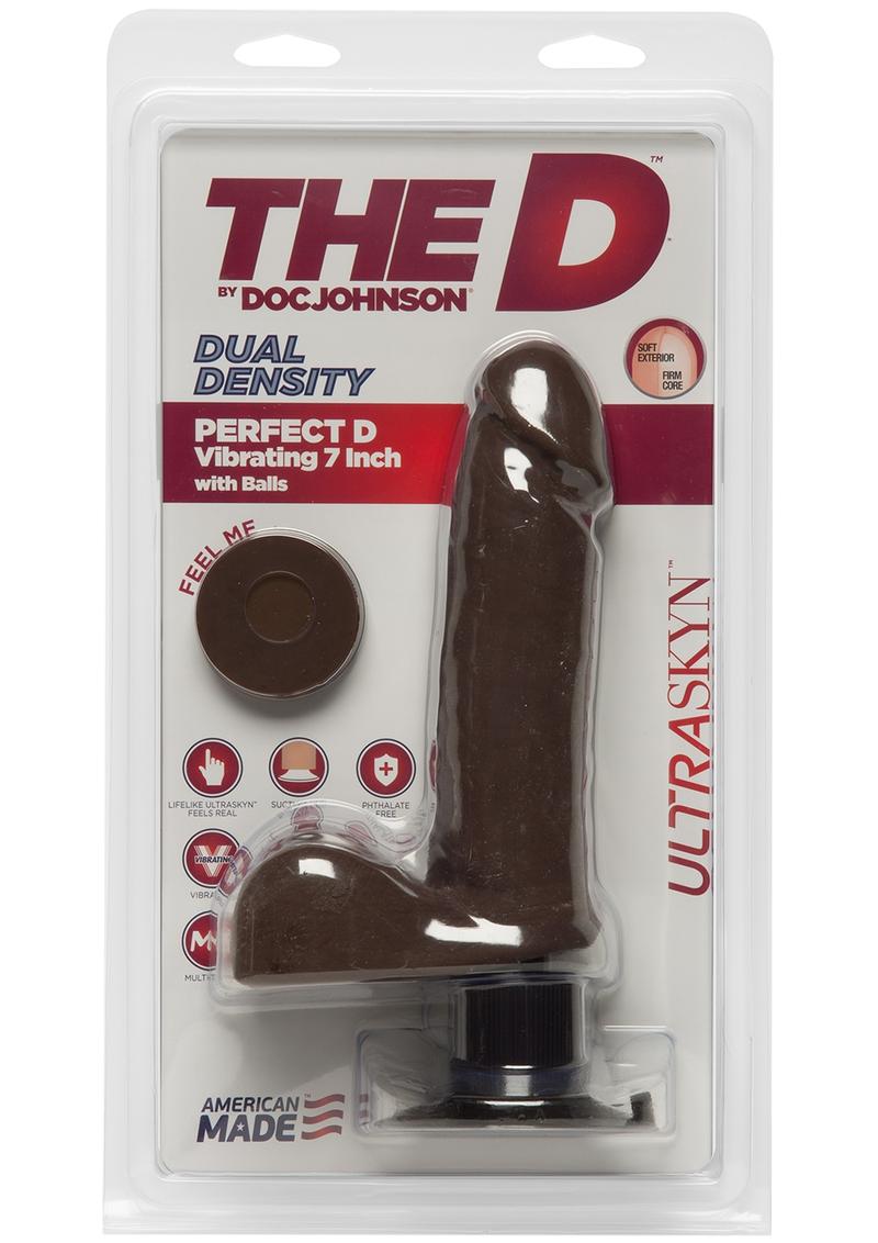 The D Perfect Dual Density Vibrating Dildo With Balls