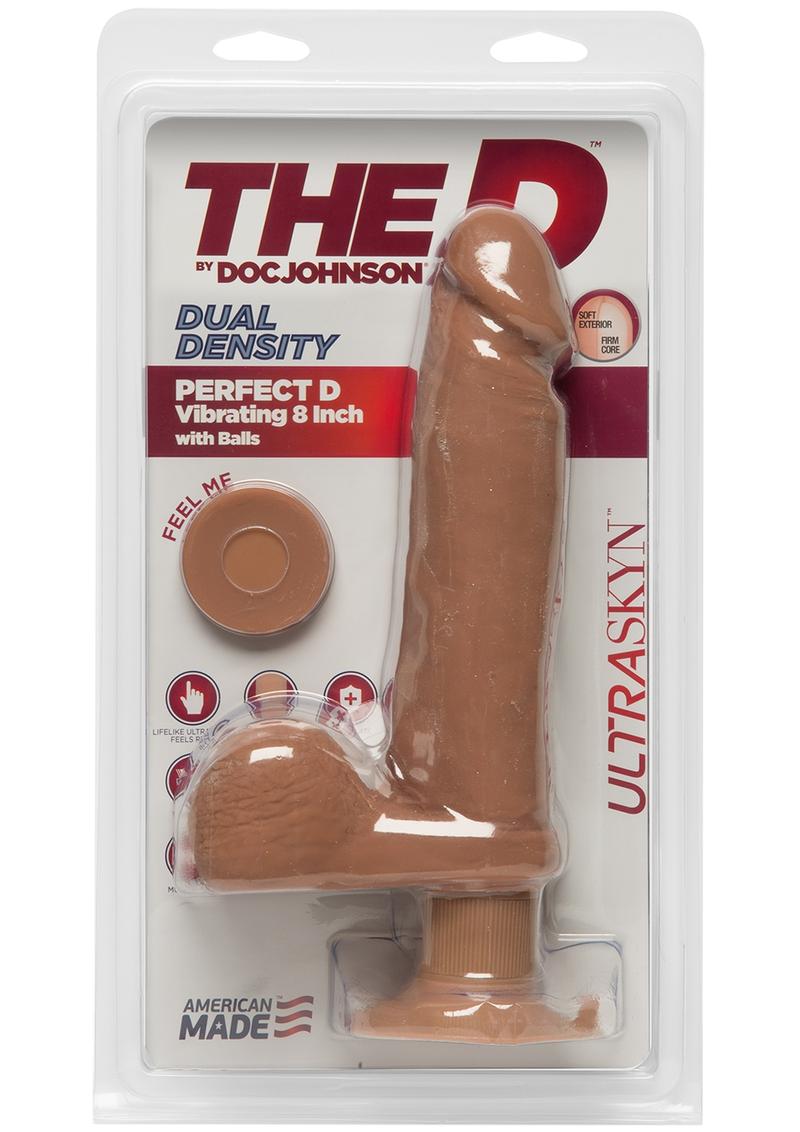 The D Perfect Dual Density Vibrating Dildo With Balls