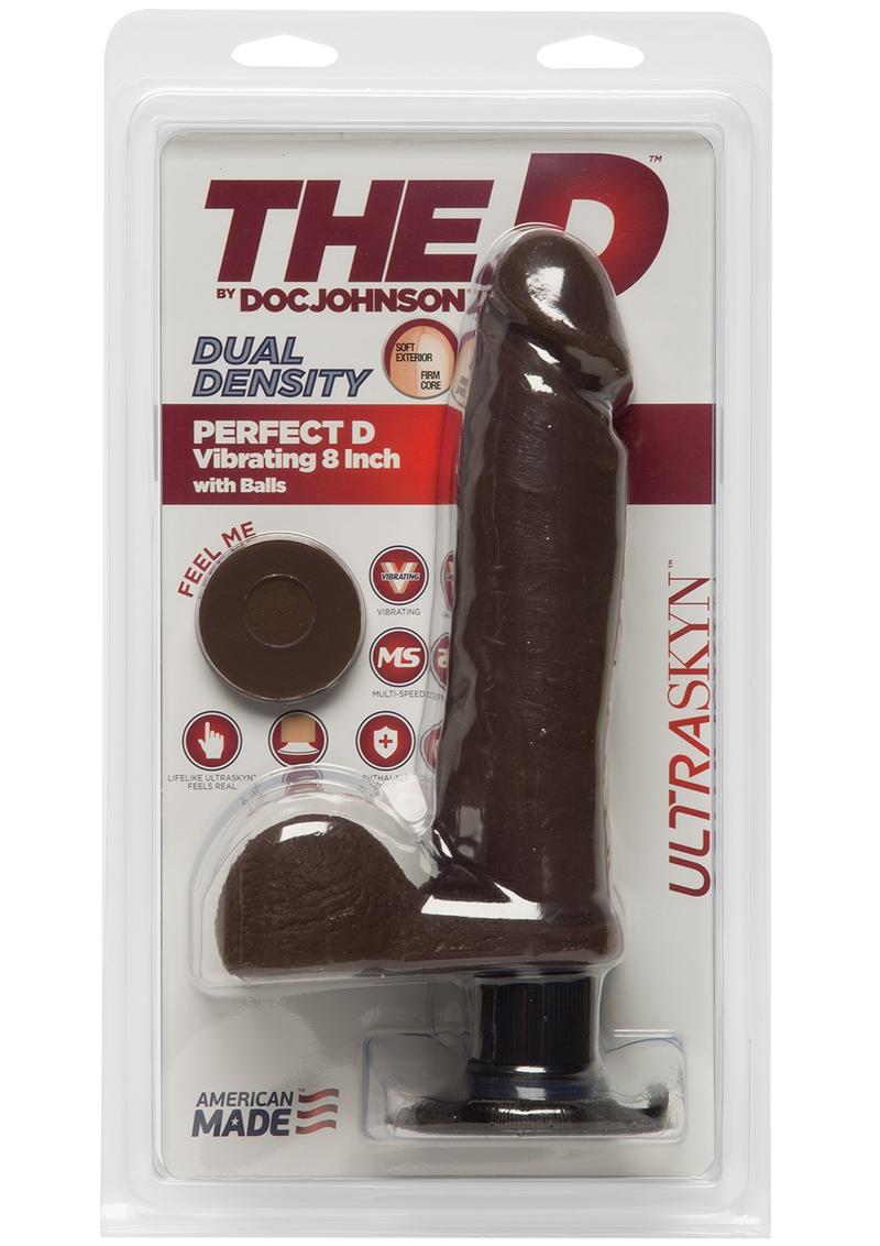 The D Perfect Dual Density Vibrating Dildo With Balls