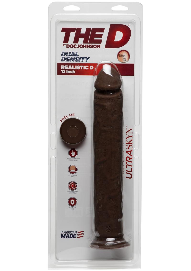 The D by Doc Johnson 12 Inch Realistic D Dual Density ULTRASKYN Dildo