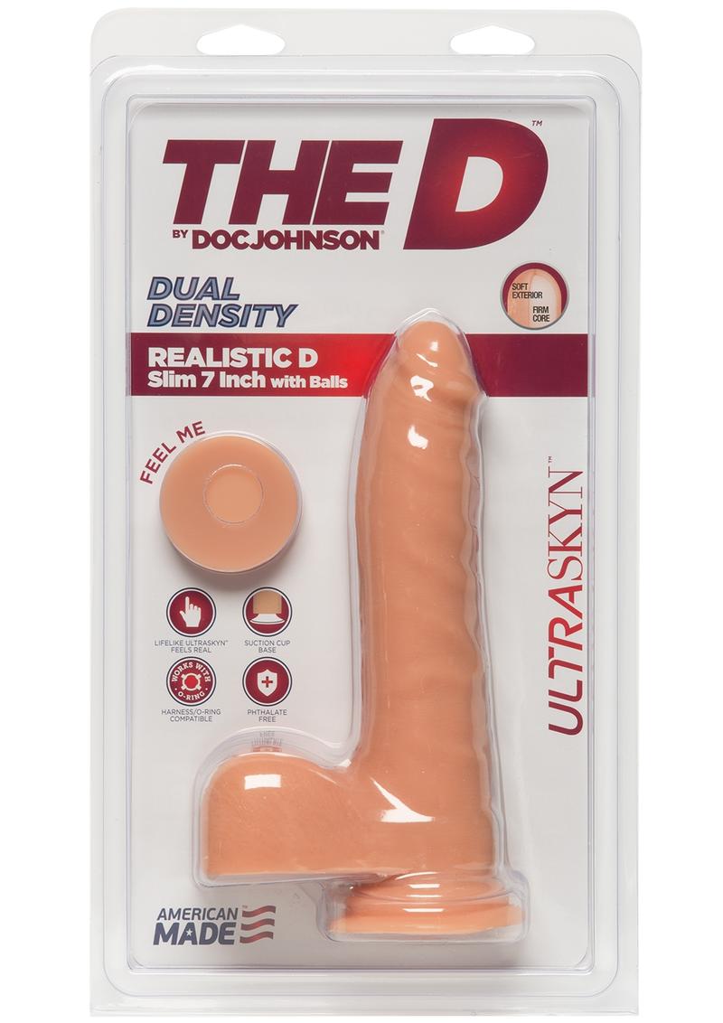 The D Realistic D ULTRASKYN Dual Density Slim with Balls Caramel
