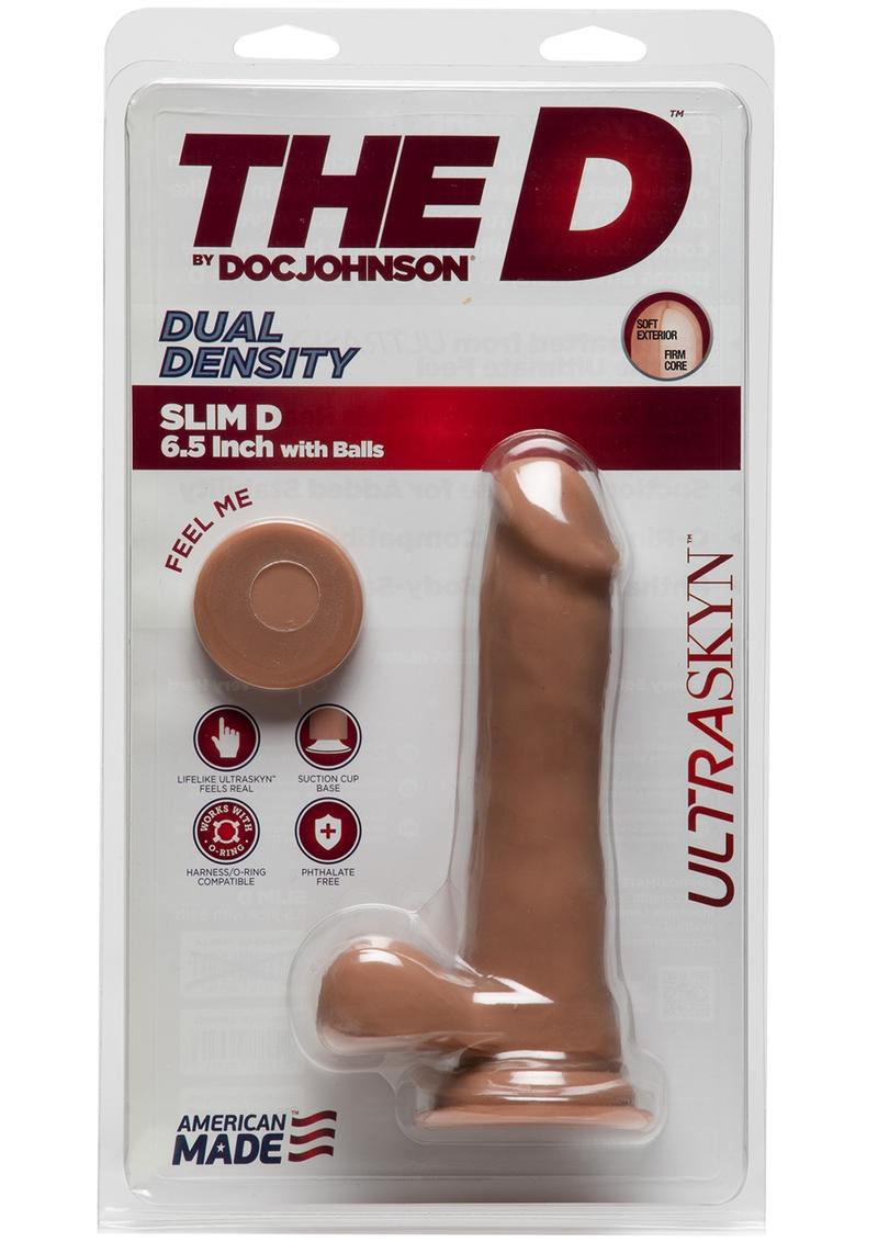 D Slim D 6.5 Inch UltraSKYN Dildo with Balls