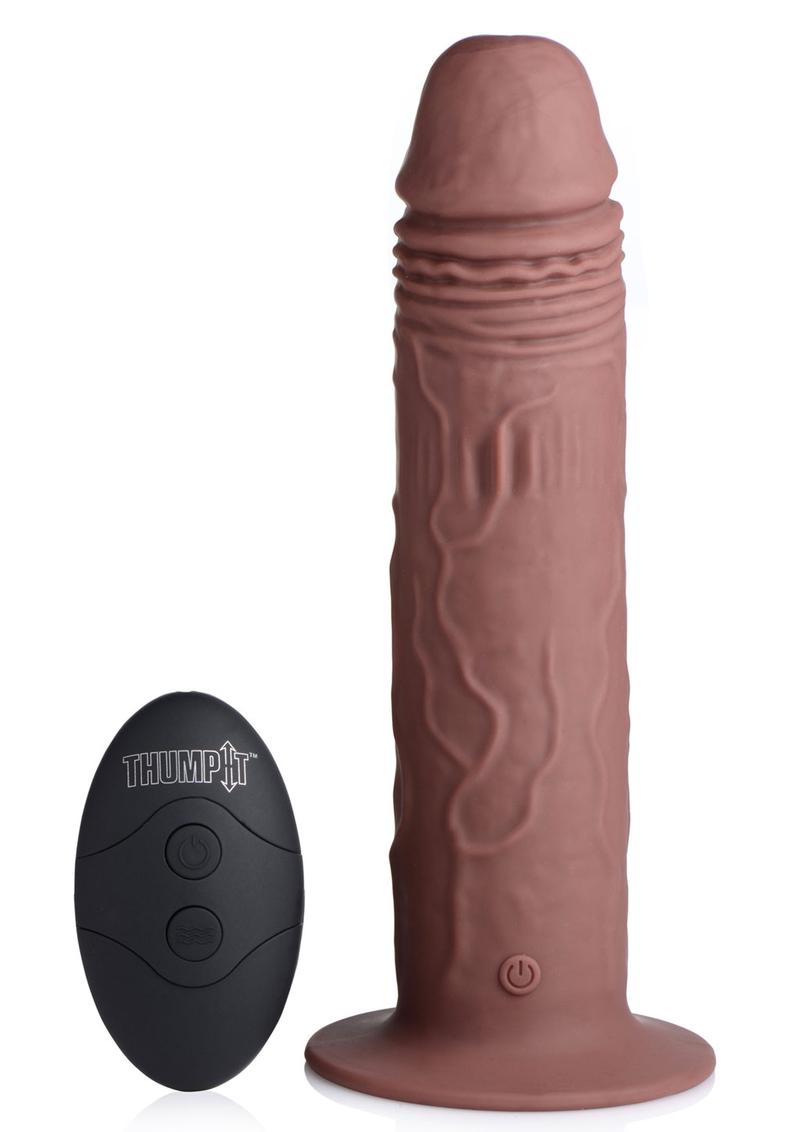 Thump It Vibrating And Thumping Rechargeable Silicone Dildo