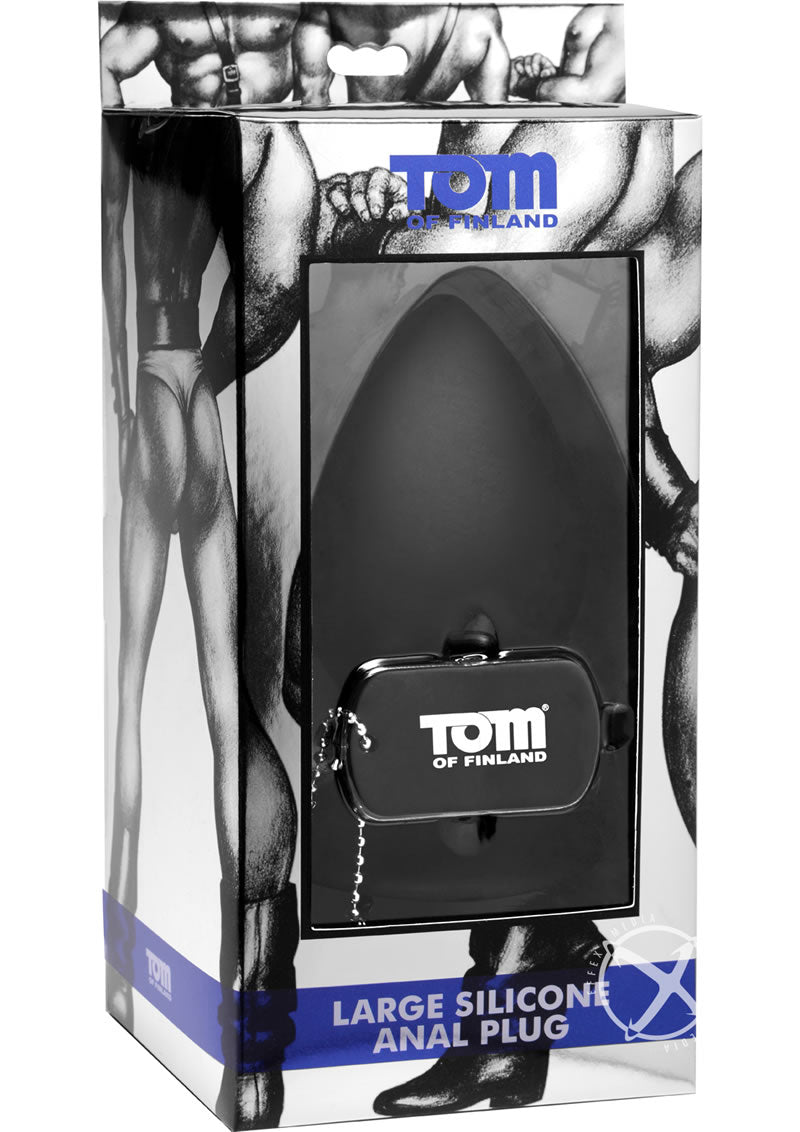 Tom of Finland Large Silicone Anal Plug Premium Black Silicone