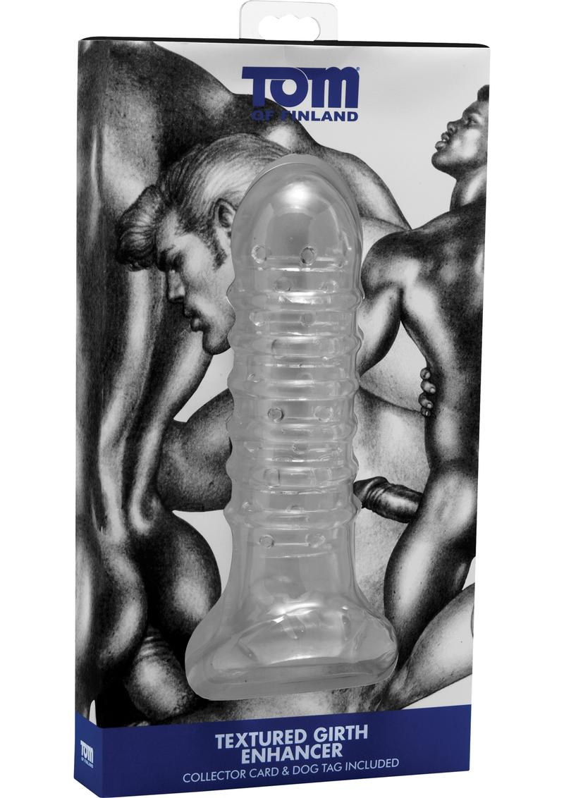 Tom of Finland Textured Girth Enhancer Clear Penis Sleeve