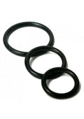 Trinity Men Silicone Cock Rings 3-Pack – Black