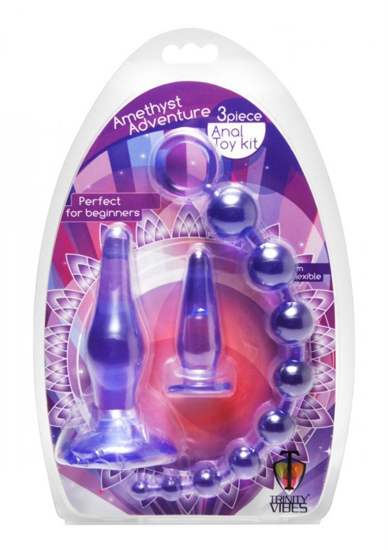 Trinity Vibes Amethyst Adventure 3-Piece Anal Toy Kit