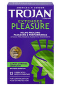 Trojan Extended Pleasure Climax Control Lubricant Condoms 12 Pack