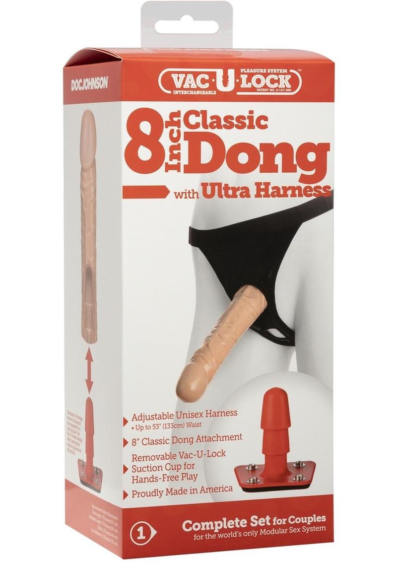 Vac-U-Lock Classic Dong with Ultra Harness