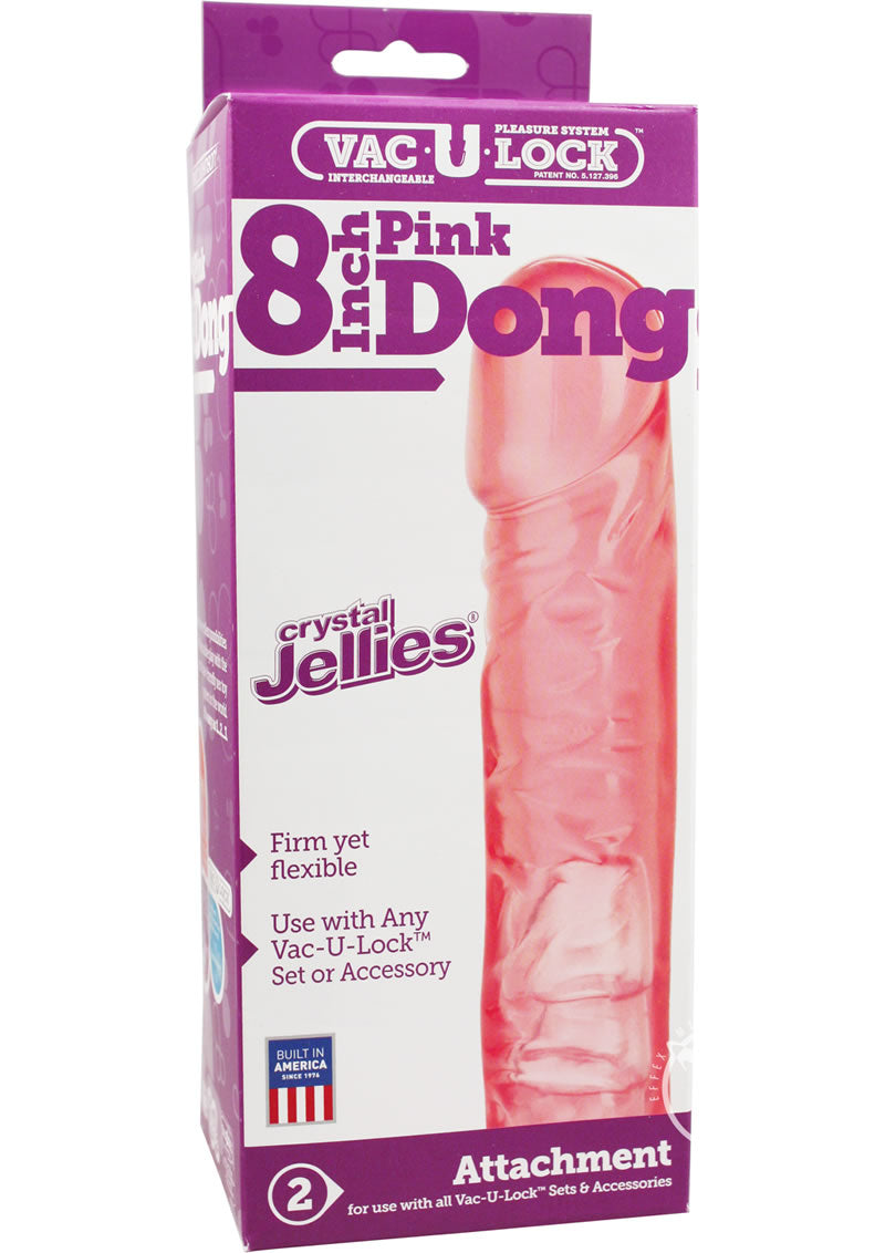 Vac-U-Lock Crystal Jellies Pink Dong