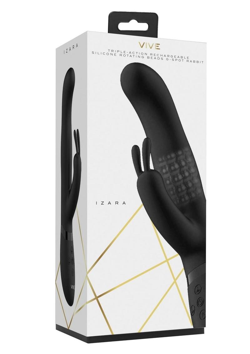 Vive Izara Triple-Action Rotating Beaded G-Spot Rabbit Vibrator