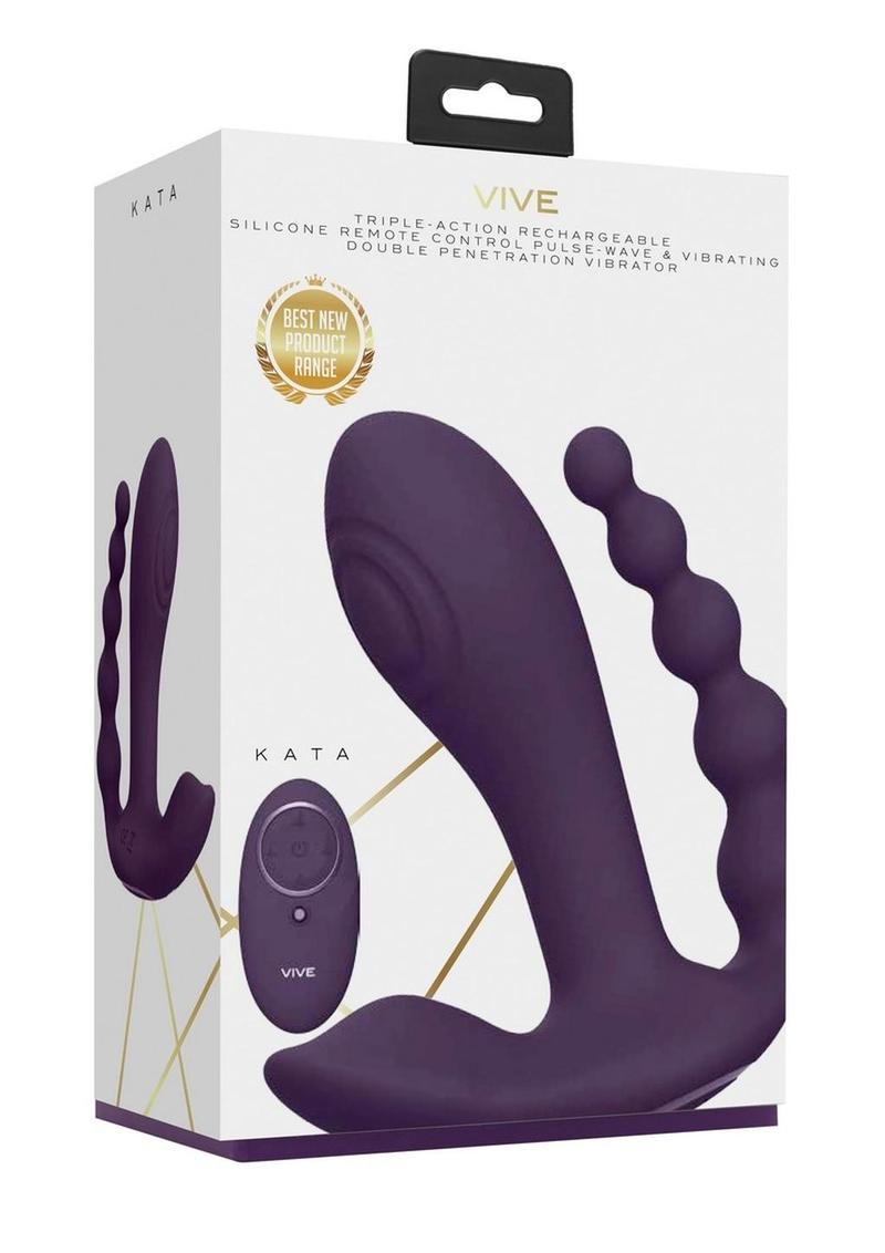 Vive Kata Rechargeable Pulse Wave Double Penetration Vibrator
