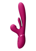Triple Motor Thrusting G-Spot With Flapper and Air Wave Stimulation Vibrator