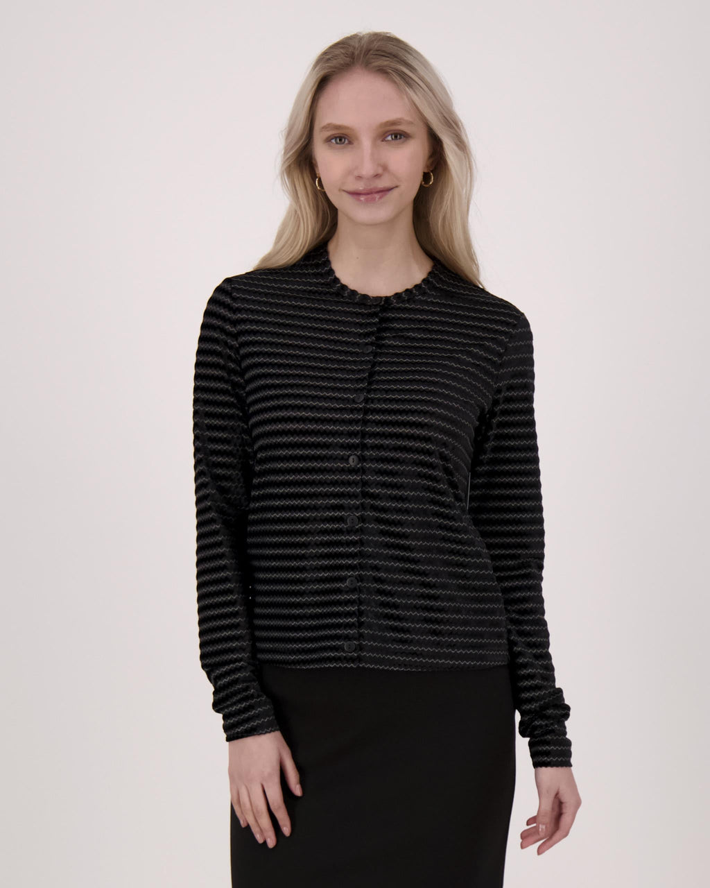 Chevron Shimmer Cardigan