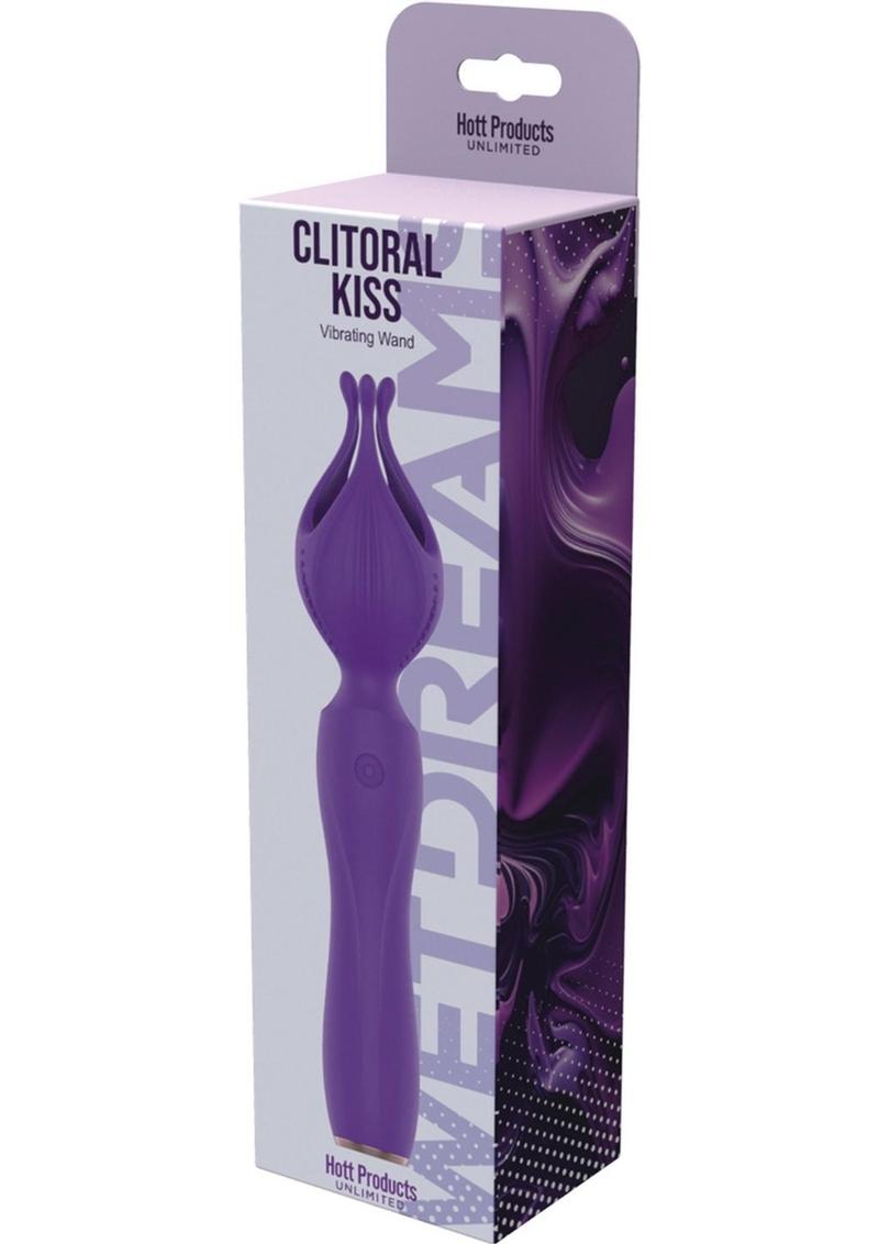 Wet Dreams Clitoral Kiss Flower Petal Rechargeable Silicone Vibrator