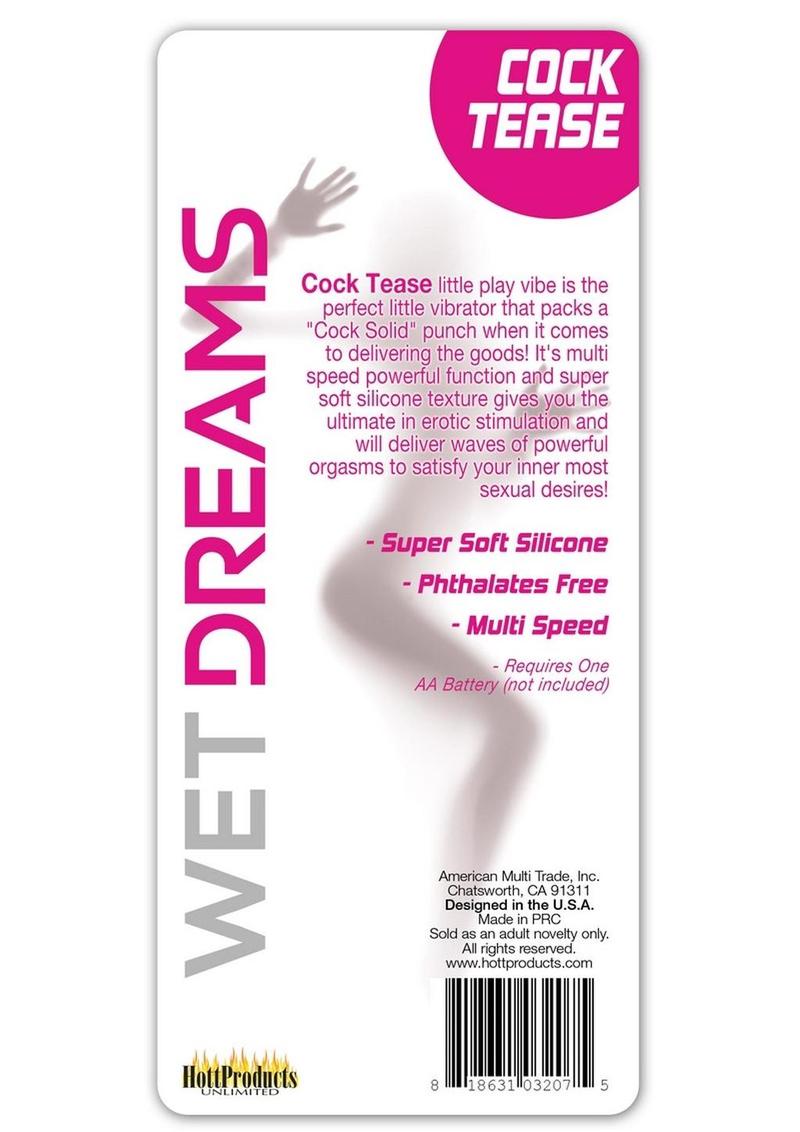 Wet Dreams Cock Tease Mini Silicone Textured Vibrator Multi-Speed