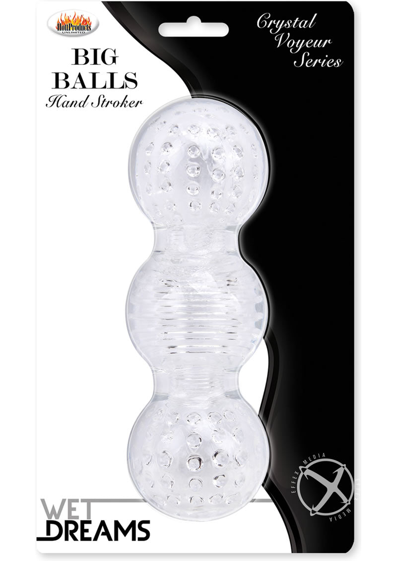 Wet Dreams Crystal Voyeur Series Big Balls Hand Stroker
