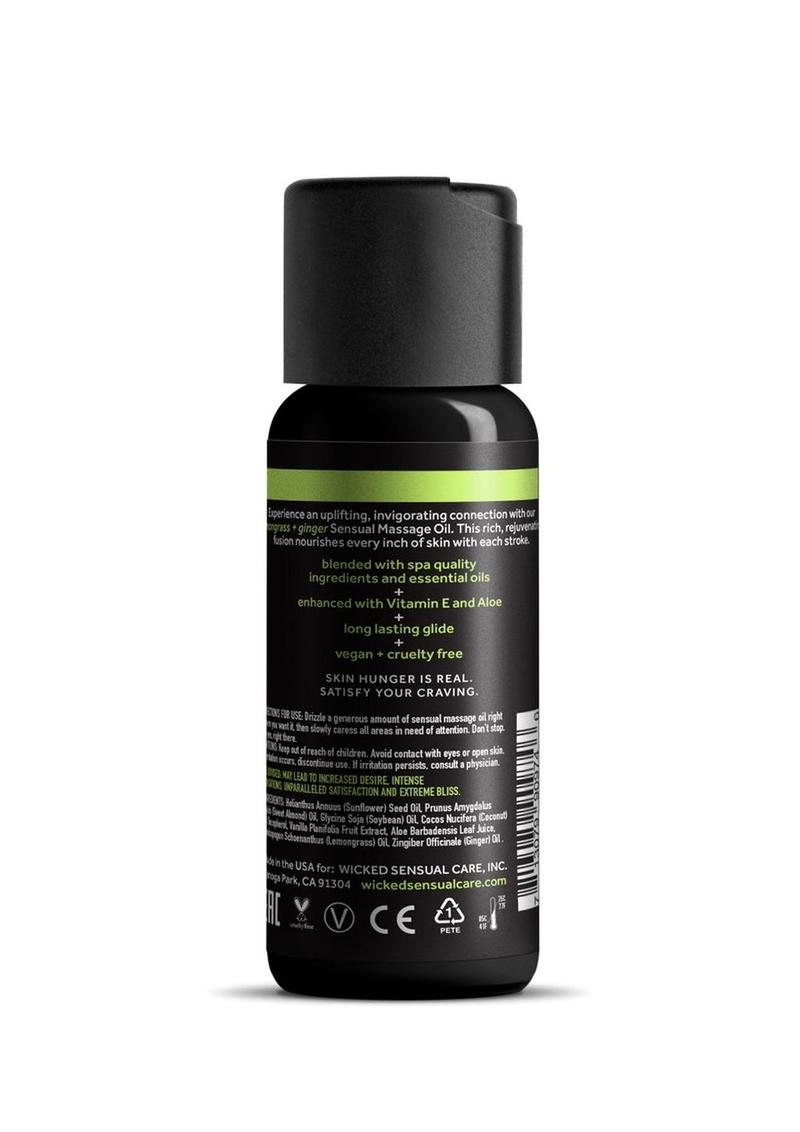 Wicked Sensual Care Lemongrass Plus Ginger Sensual Massage Oil