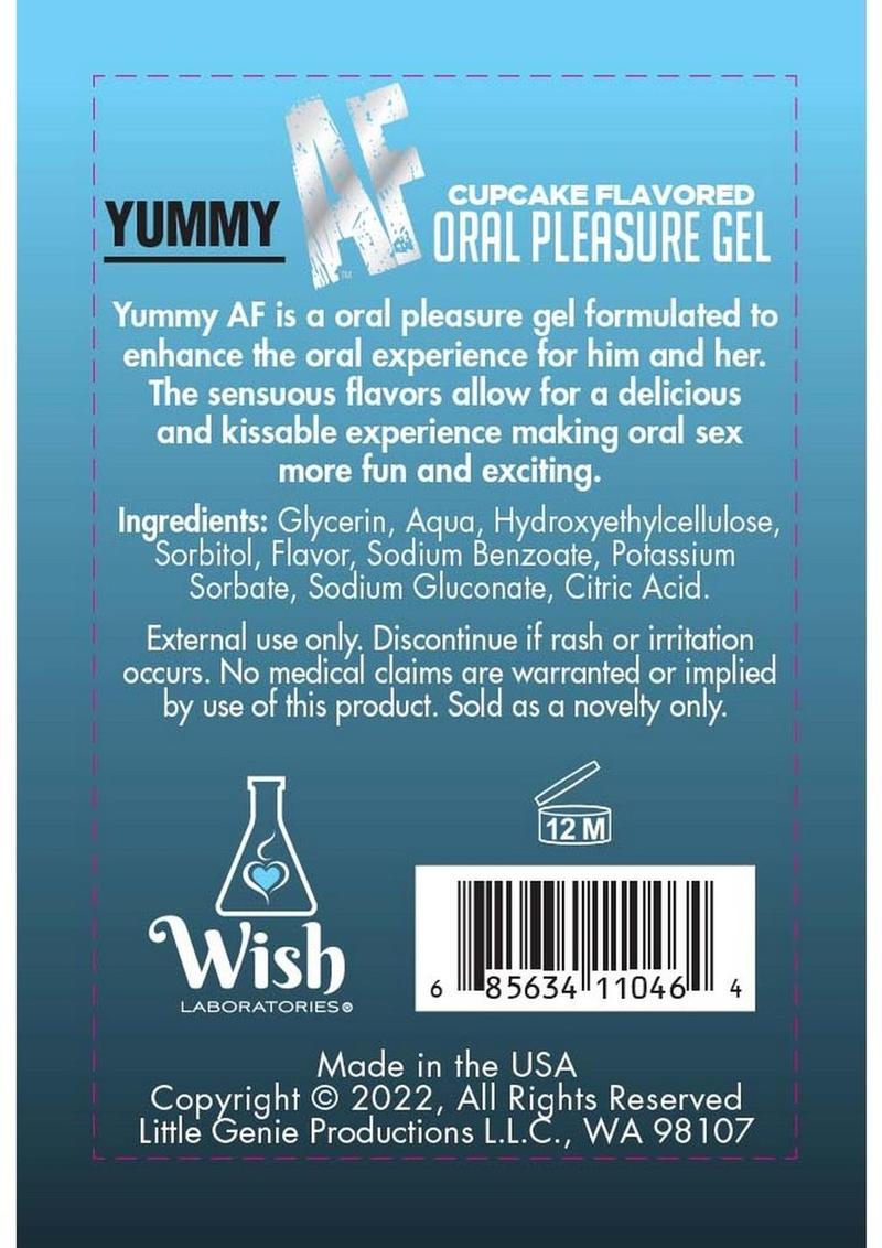 Yummy AF Cupcake Flavored Oral Pleasure Gel